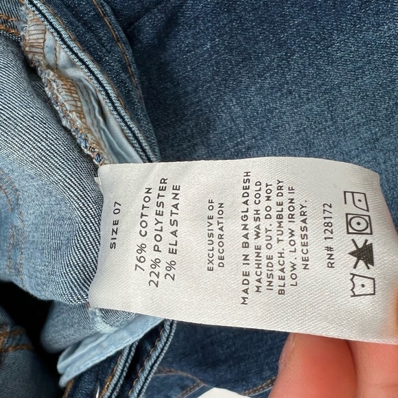 Profile High Rise Skinny Distressed Raw Hem Size 7 NEW - Picture 4 of 10